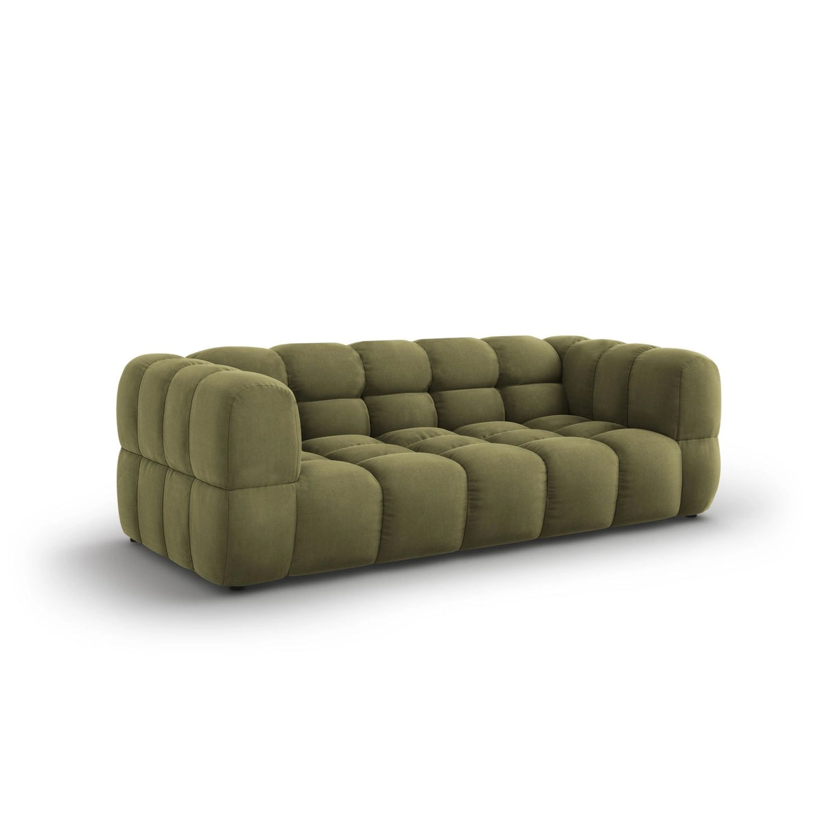 Sky 3-Sitzer Sofa aus Samt in Hellgrün (Casino Forest), 214x102x70 cm von Cosmopolitan Design – Bild 3