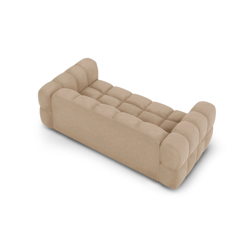 Sky 3-Sitzer Sofa aus Samt in Sand (Casino Lion), 214x102x70 cm von Cosmopolitan Design – Bild 4