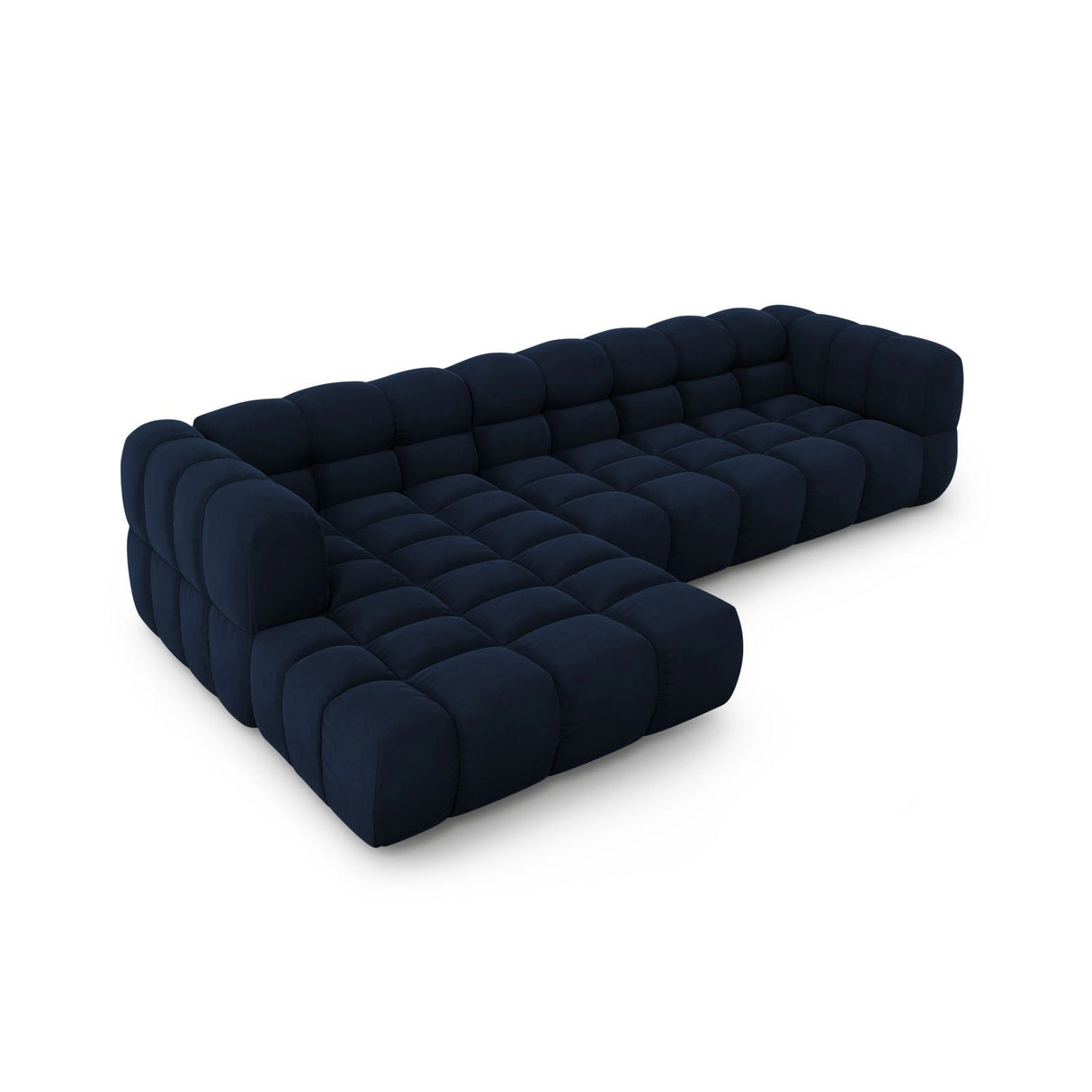 Sky 4-Sitzer Ecksofa, Linke Seite, aus Samt in Königsblau (Casino Deep Blue), 300x162x70 cm von Cosmopolitan Design – Bild 4