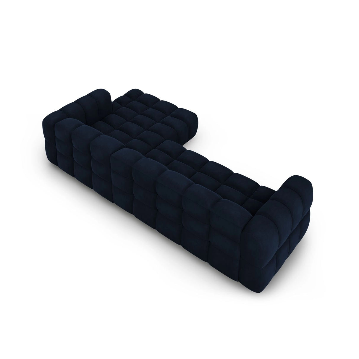 Sky 4-Sitzer Ecksofa, Rechte Seite, aus Samt in Königsblau (Casino Deep Blue), 300x162x70 cm von Cosmopolitan Design – Bild 5