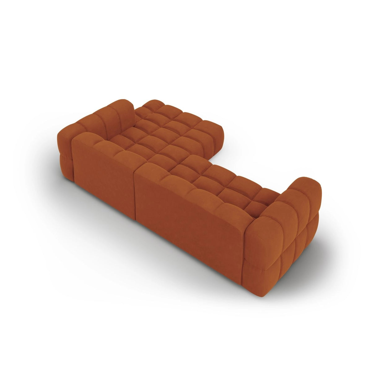 Sky 4-Sitzer Ecksofa, Rechte Seite, aus Samt in Terrakotta (Casino Terracota), 272x162x70 cm von Cosmopolitan Design – Bild 4
