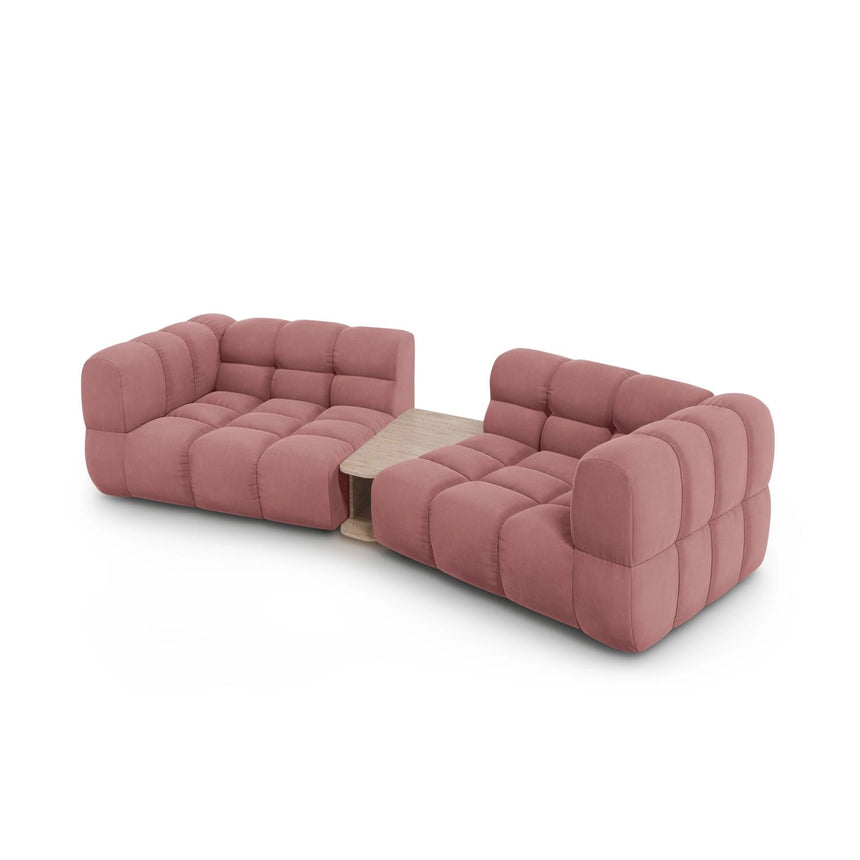 Sky Modulares 2-Sitzer Sofa aus Samt in Flamingo (Casino Salmon), 280x148 cm von Cosmopolitan Design – Bild 4