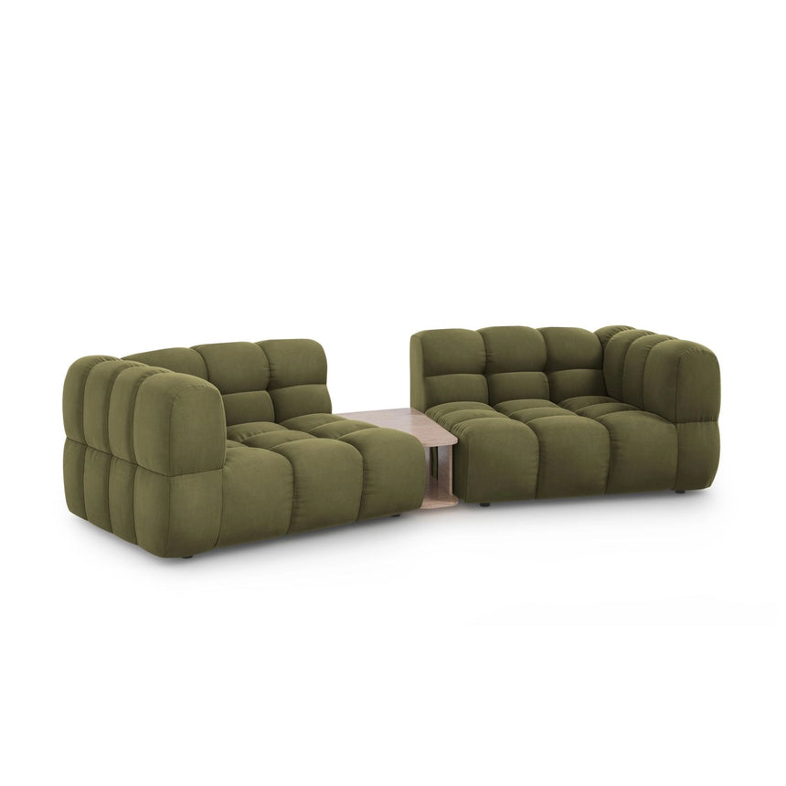 Sky Modulares 2-Sitzer Sofa aus Samt in Hellgrün (Casino Forest), 280x148 cm von Cosmopolitan Design – Bild 3