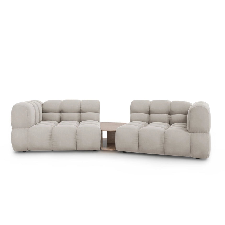 Sky Modulares 2-Sitzer Sofa aus Samt in Leichtes Beige (Casino Pearl), 280x148 cm von Cosmopolitan Design – Bild 1