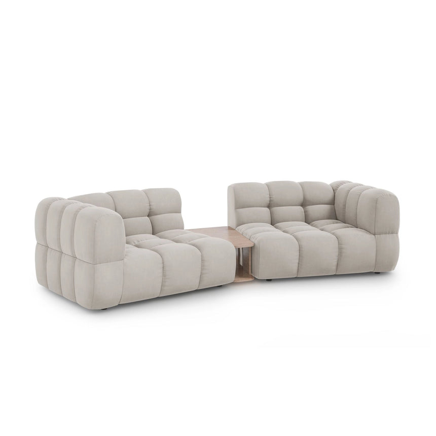 Sky Modulares 2-Sitzer Sofa aus Samt in Leichtes Beige (Casino Pearl), 280x148 cm von Cosmopolitan Design – Bild 3
