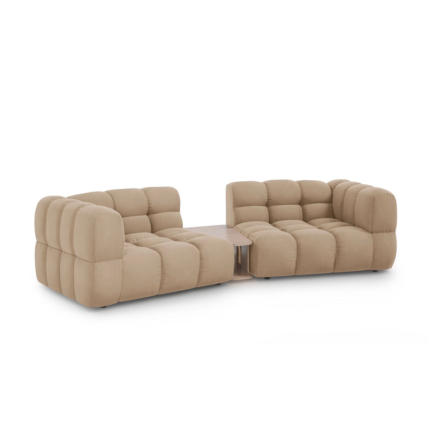 Sky Modulares 2-Sitzer Sofa aus Samt in Sand (Casino Lion), 280x148 cm von Cosmopolitan Design – Bild 3