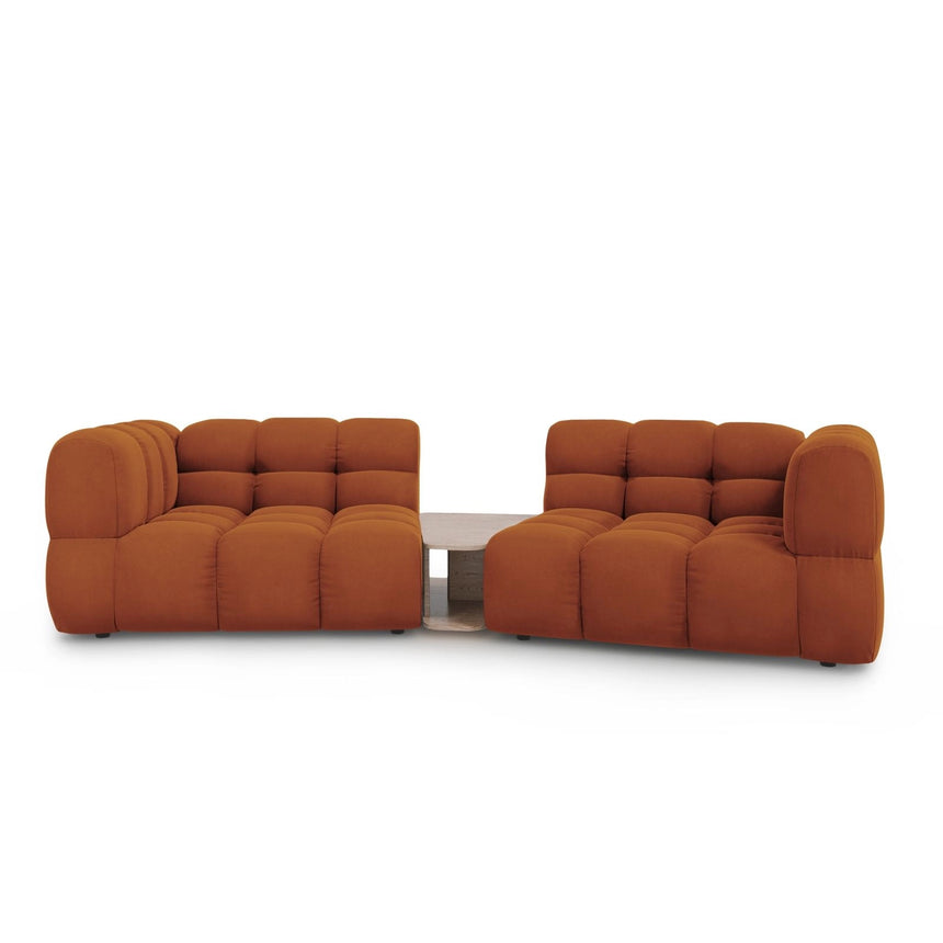 Sky Modulares 2-Sitzer Sofa aus Samt in Terrakotta (Casino Terracota), 280x148 cm von Cosmopolitan Design – Bild 1
