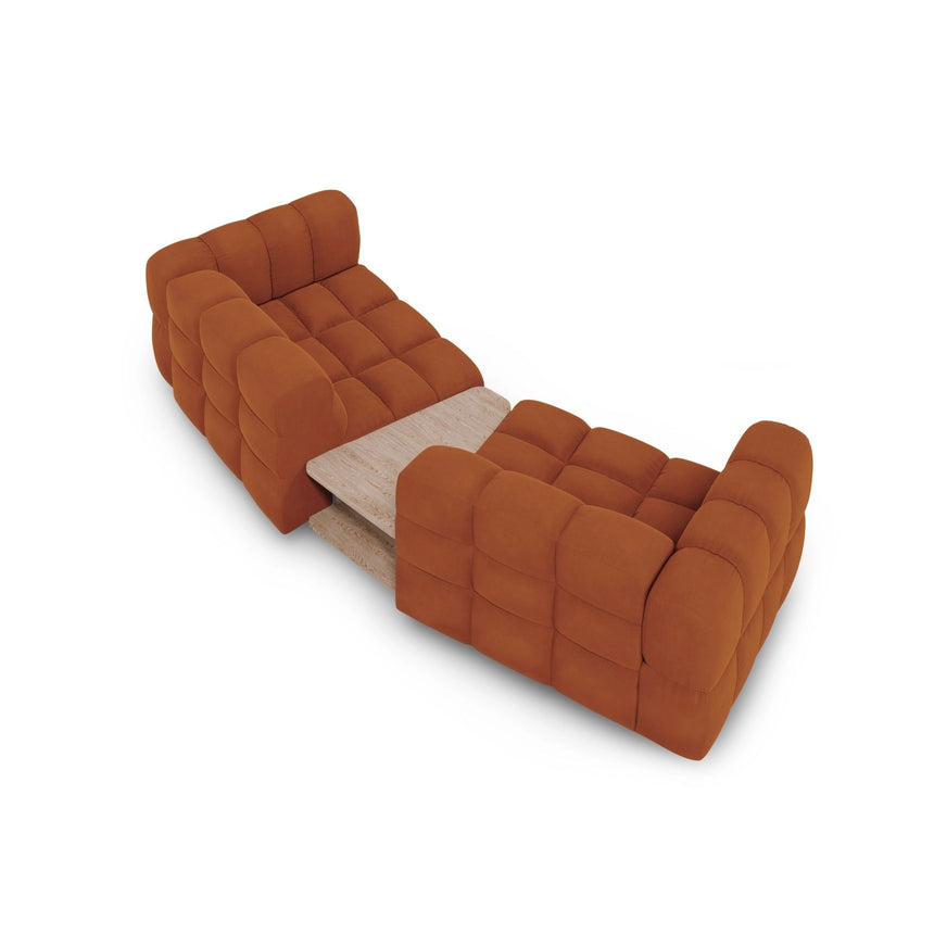 Sky Modulares 2-Sitzer Sofa aus Samt in Terrakotta (Casino Terracota), 280x148 cm von Cosmopolitan Design – Bild 5