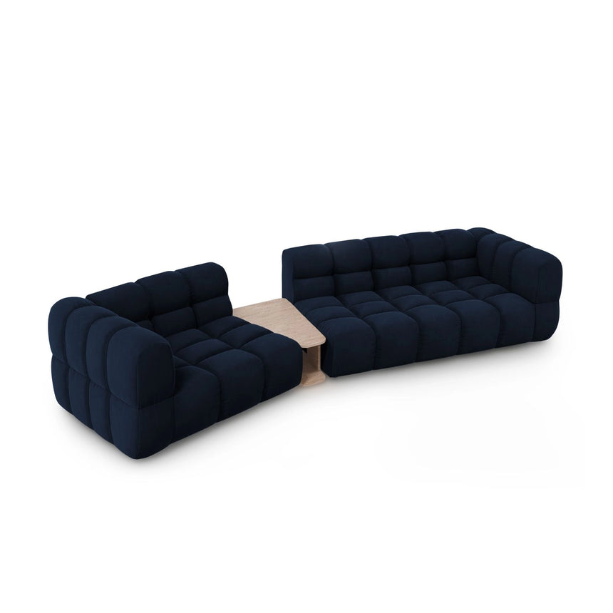 Sky Modulares 3-Sitzer Sofa, Linke Seite, aus Samt in Königsblau (Casino Deep Blue), 353x148 cm von Cosmopolitan Design – Bild 4