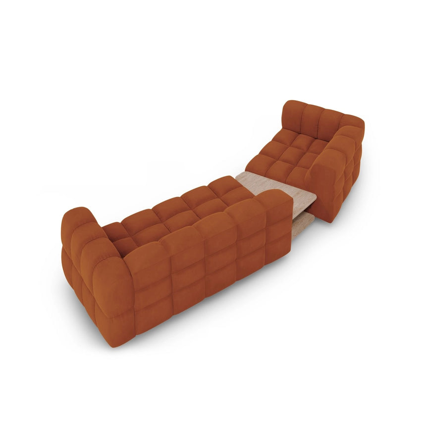Sky Modulares 3-Sitzer Sofa, Linke Seite, aus Samt in Terrakotta (Casino Terracota), 353x148 cm von Cosmopolitan Design – Bild 5