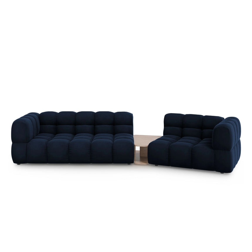 Sky Modulares 3-Sitzer Sofa, Rechte Seite, aus Samt in Königsblau (Casino Deep Blue), 353x148 cm von Cosmopolitan Design – Bild 1