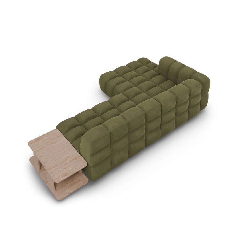 Sky Modulares 4-Sitzer Ecksofa, Linke Seite, aus Samt in Hellgrün (Casino Forest), 297x162 cm von Cosmopolitan Design – Bild 5