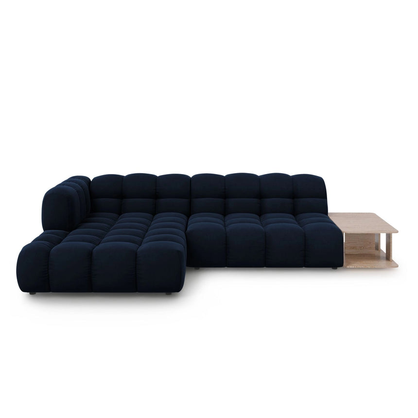 Sky Modulares 4-Sitzer Ecksofa, Linke Seite, aus Samt in Königsblau (Casino Deep Blue), 297x162 cm von Cosmopolitan Design – Bild 1