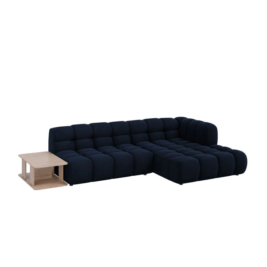 Sky Modulares 4-Sitzer Ecksofa, Rechte Seite, aus Samt in Königsblau (Casino Deep Blue), 297x162 cm von Cosmopolitan Design – Bild 3
