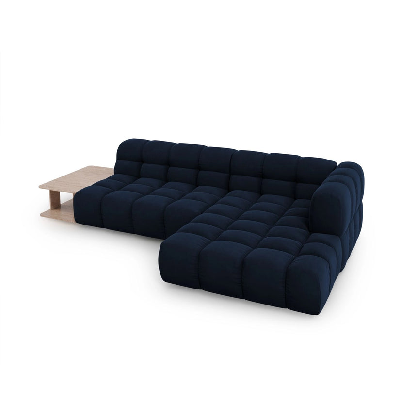 Sky Modulares 4-Sitzer Ecksofa, Rechte Seite, aus Samt in Königsblau (Casino Deep Blue), 297x162 cm von Cosmopolitan Design – Bild 4