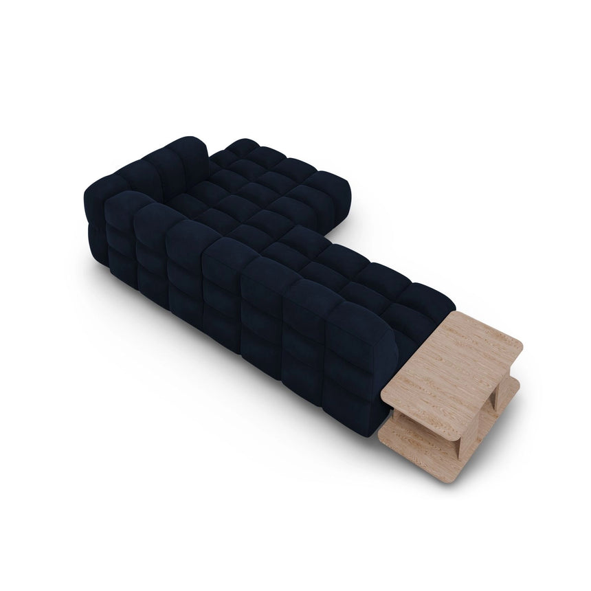 Sky Modulares 4-Sitzer Ecksofa, Rechte Seite, aus Samt in Königsblau (Casino Deep Blue), 297x162 cm von Cosmopolitan Design – Bild 5