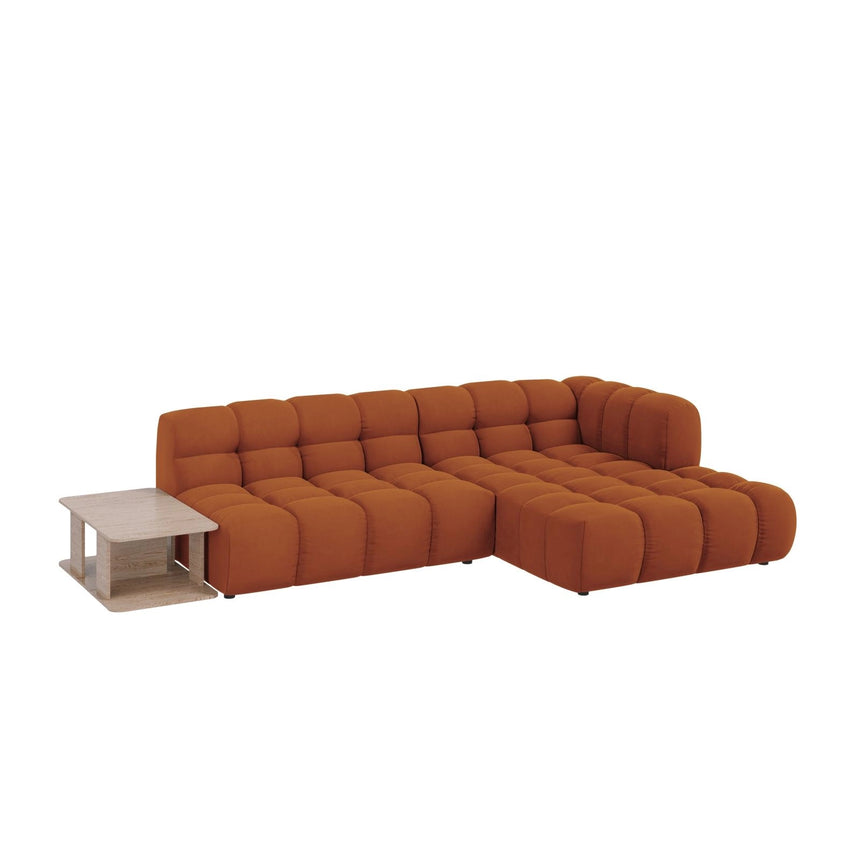 Sky Modulares 4-Sitzer Ecksofa, Rechte Seite, aus Samt in Terrakotta (Casino Terracota), 297x162 cm von Cosmopolitan Design – Bild 3