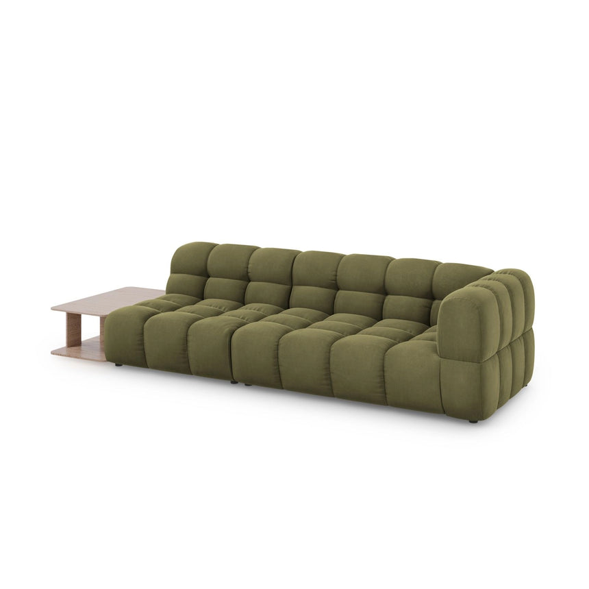 Sky Modulares 4-Sitzer Sofa, Linke Seite, aus Samt in Hellgrün (Casino Forest), 297x102 cm von Cosmopolitan Design – Bild 3