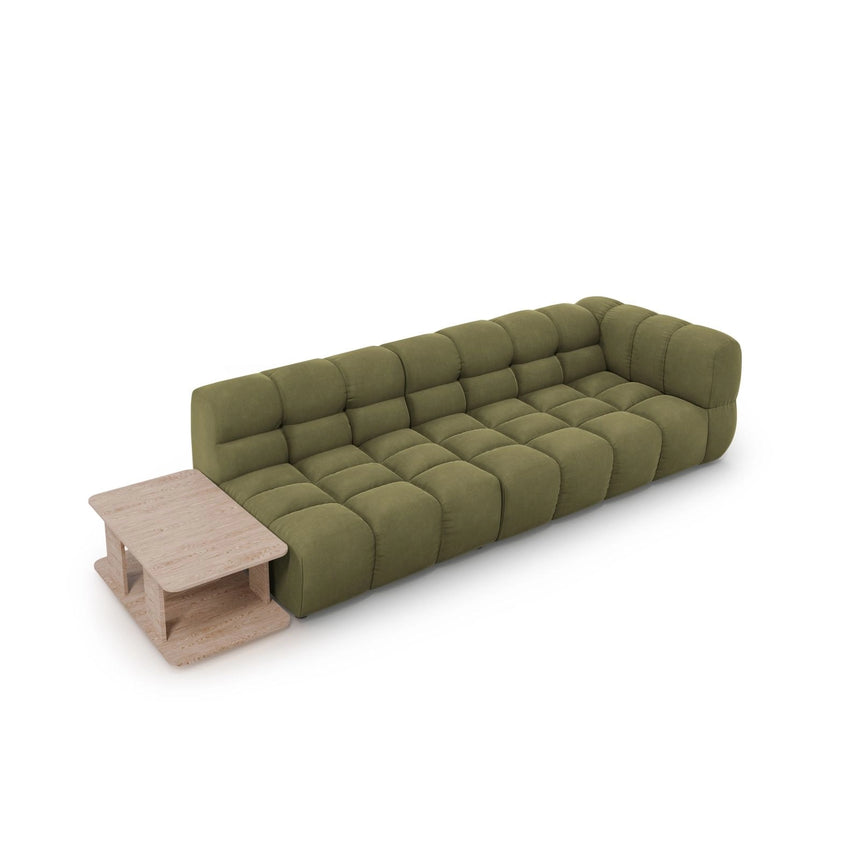 Sky Modulares 4-Sitzer Sofa, Linke Seite, aus Samt in Hellgrün (Casino Forest), 297x102 cm von Cosmopolitan Design – Bild 4