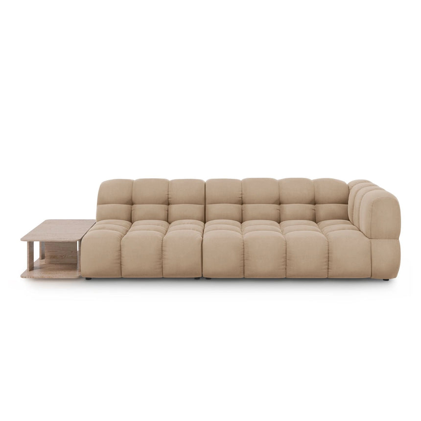 Sky Modulares 4-Sitzer Sofa, Linke Seite, aus Samt in Sand (Casino Lion), 297x102 cm von Cosmopolitan Design – Bild 1