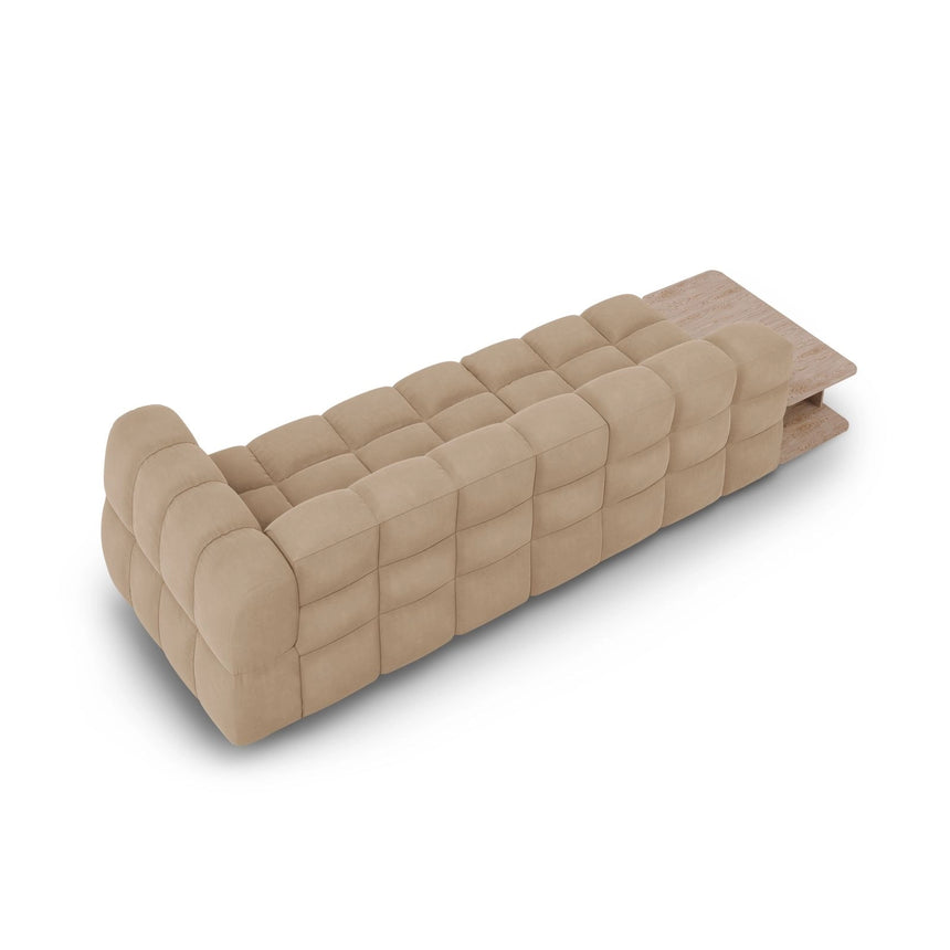 Sky Modulares 4-Sitzer Sofa, Linke Seite, aus Samt in Sand (Casino Lion), 297x102 cm von Cosmopolitan Design – Bild 5