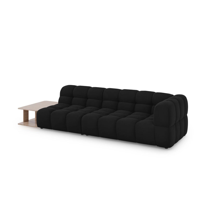 Sky Modulares 4-Sitzer Sofa, Linke Seite, aus Samt in Schwarz (Casino Black), 297x102 cm von Cosmopolitan Design – Bild 3
