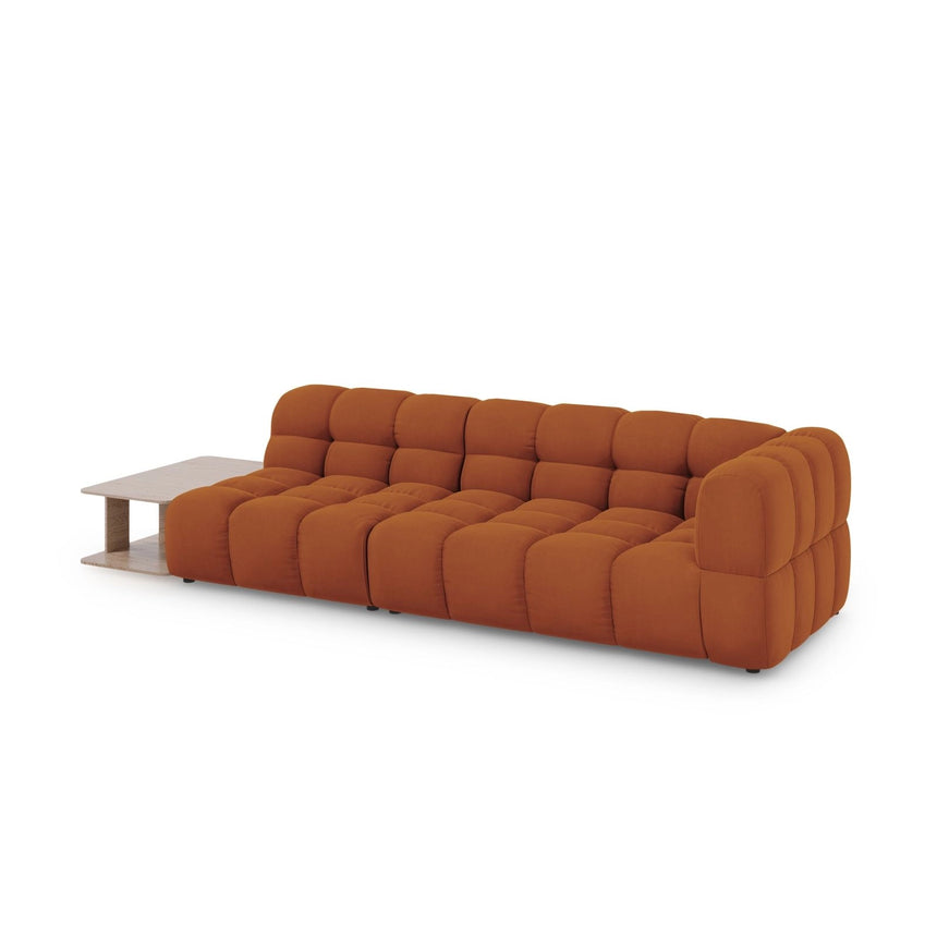 Sky Modulares 4-Sitzer Sofa, Linke Seite, aus Samt in Terrakotta (Casino Terracota), 297x102 cm von Cosmopolitan Design – Bild 3