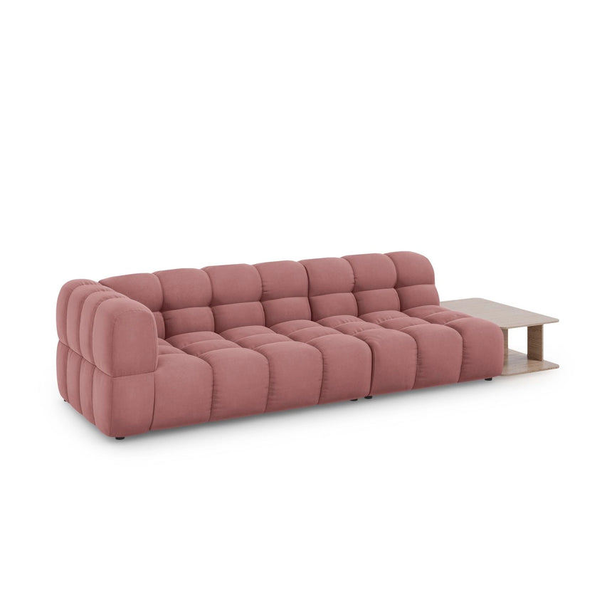 Sky Modulares 4-Sitzer Sofa, Rechte Seite, aus Samt in Flamingo (Casino Salmon), 297x102 cm von Cosmopolitan Design – Bild 3