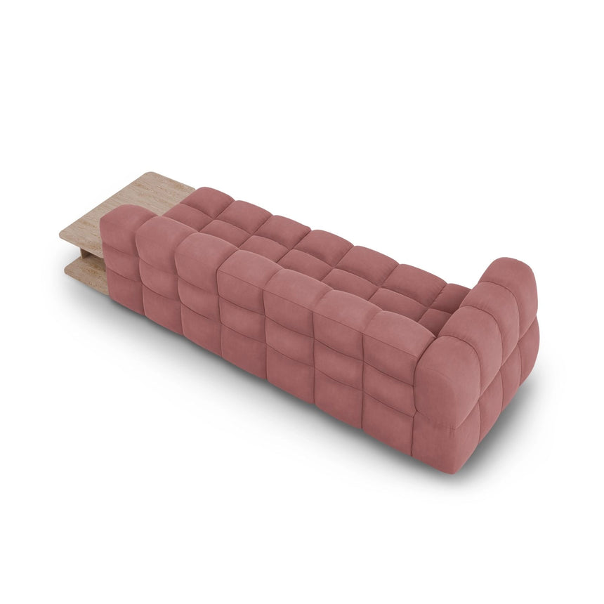 Sky Modulares 4-Sitzer Sofa, Rechte Seite, aus Samt in Flamingo (Casino Salmon), 297x102 cm von Cosmopolitan Design – Bild 5