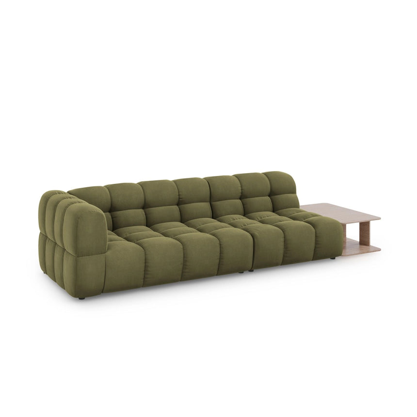 Sky Modulares 4-Sitzer Sofa, Rechte Seite, aus Samt in Hellgrün (Casino Forest), 297x102 cm von Cosmopolitan Design – Bild 3