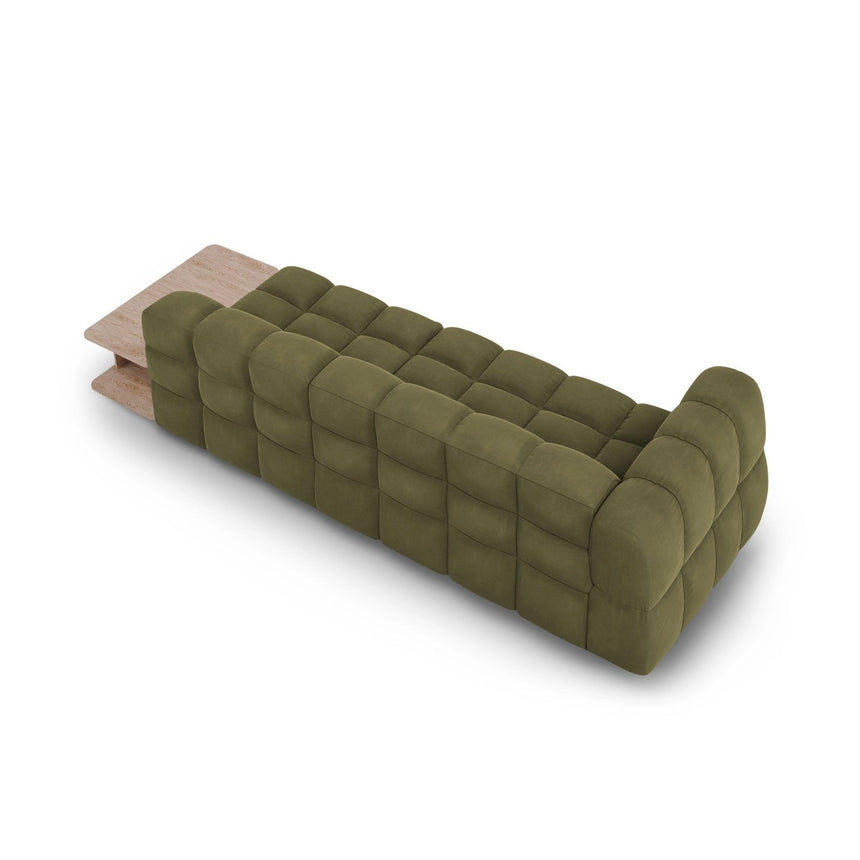 Sky Modulares 4-Sitzer Sofa, Rechte Seite, aus Samt in Hellgrün (Casino Forest), 297x102 cm von Cosmopolitan Design – Bild 5