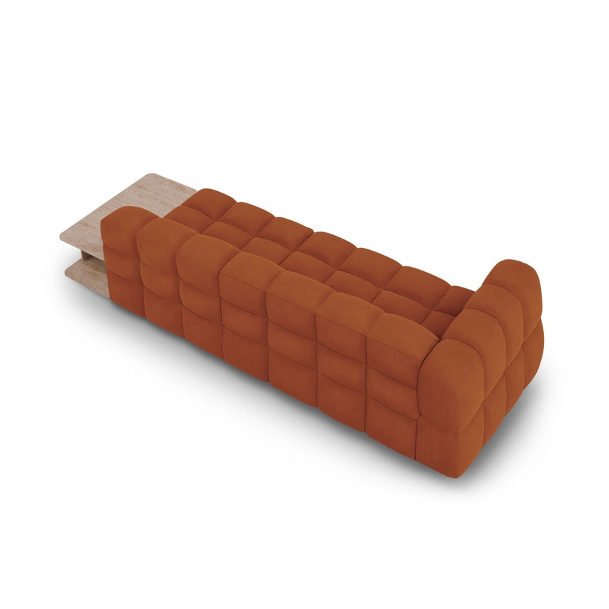 Sky Modulares 4-Sitzer Sofa, Rechte Seite, aus Samt in Terrakotta (Casino Terracota), 297x102 cm von Cosmopolitan Design – Bild 5