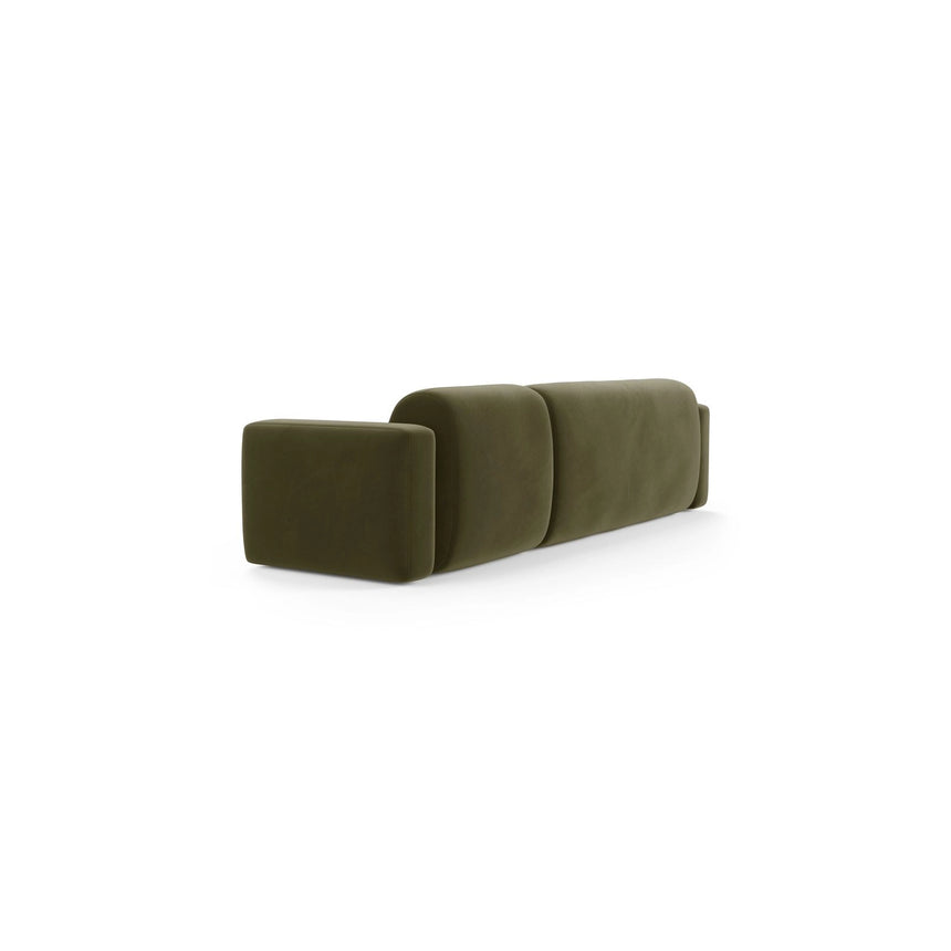 Strino 3-Sitzer Ecksofa, Linke Seite, aus Samt in Grün (Salvador 8), 308x136x78 cm von Cosmopolitan Design – Bild 4