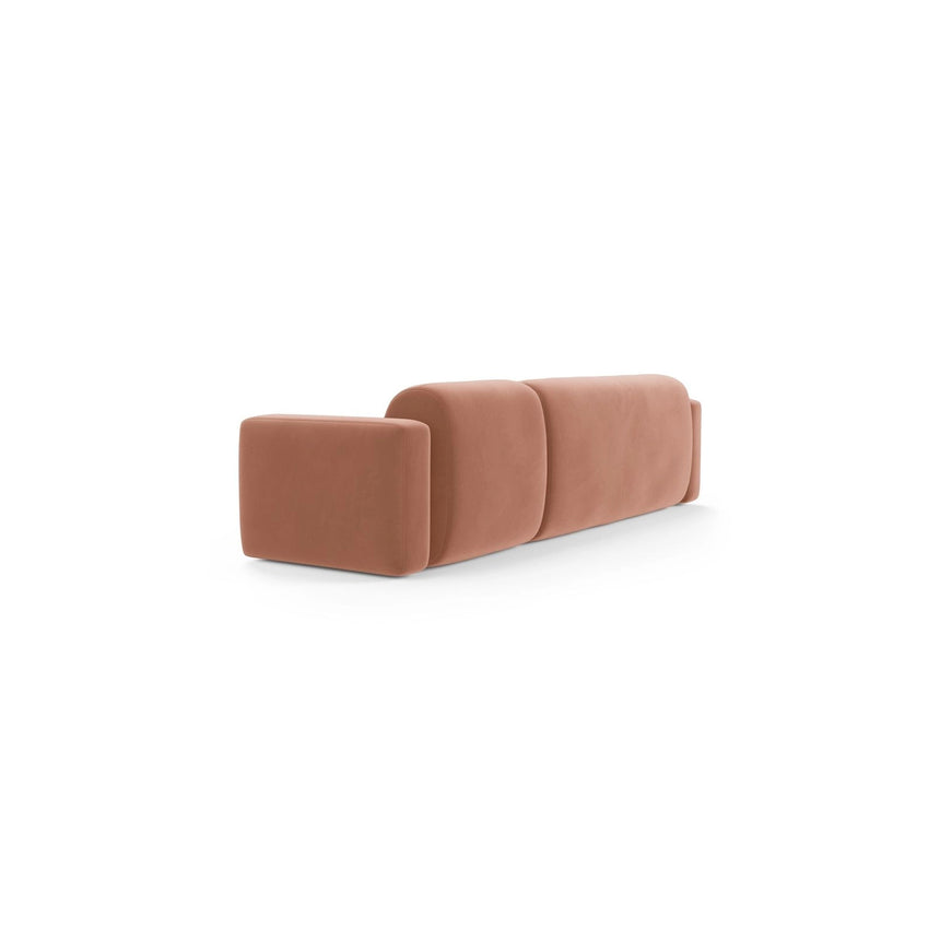 Strino 3-Sitzer Ecksofa, Linke Seite, aus Samt in Rosa (Salvador 11), 308x136x78 cm von Cosmopolitan Design – Bild 4