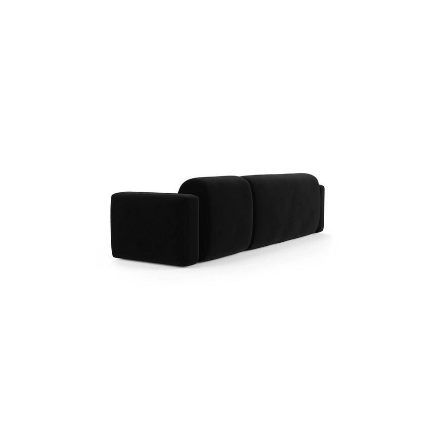 Strino 3-Sitzer Ecksofa, Linke Seite, aus Samt in Schwarz (Salvador 19), 308x136x78 cm von Cosmopolitan Design – Bild 4