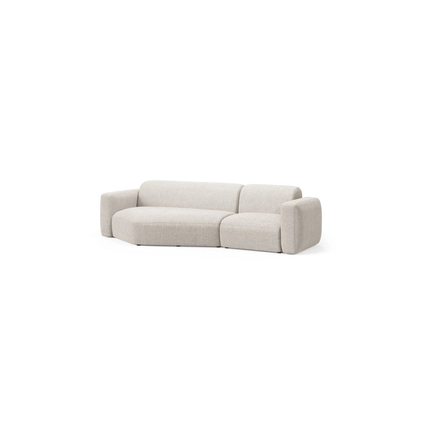 Strino 3-Sitzer Ecksofa, Linke Seite, aus Samt oder Strukturstoff, 308x136x78 cm von Cosmopolitan Design – Bild 3