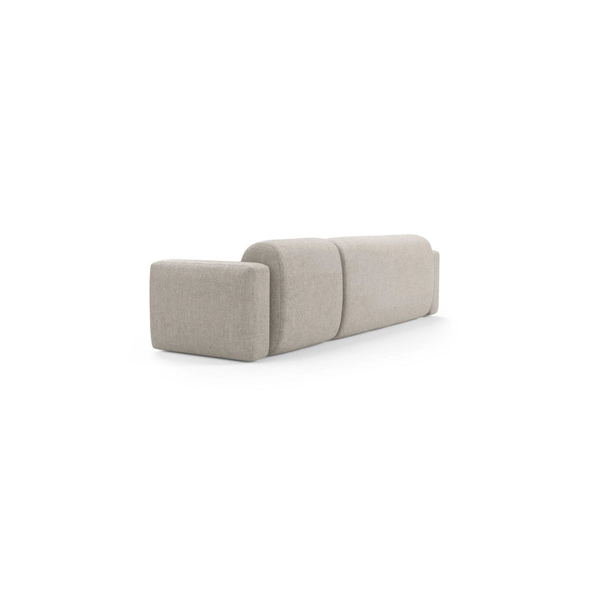 Strino 3-Sitzer Ecksofa, Linke Seite, aus Samt oder Strukturstoff, 308x136x78 cm von Cosmopolitan Design – Bild 4