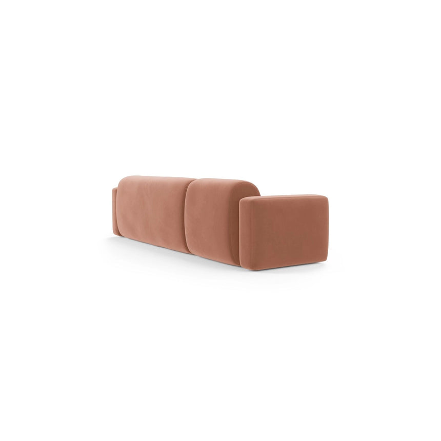 Strino 3-Sitzer Ecksofa, Rechte Seite, aus Samt in Rosa (Salvador 11), 308x136x78 cm von Cosmopolitan Design – Bild 4
