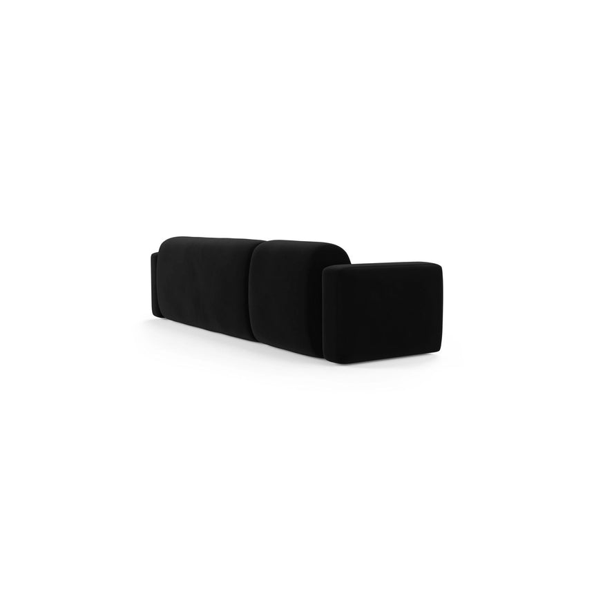 Strino 3-Sitzer Ecksofa, Rechte Seite, aus Samt in Schwarz (Salvador 19), 308x136x78 cm von Cosmopolitan Design – Bild 4