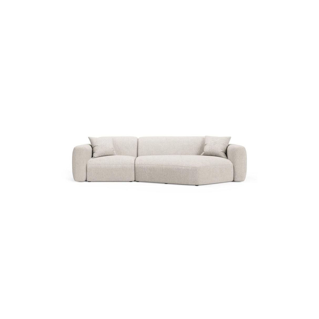 Strino 3-Sitzer Ecksofa, Rechte Seite, aus Samt oder Strukturstoff, 308x136x78 cm von Cosmopolitan Design – Bild 1