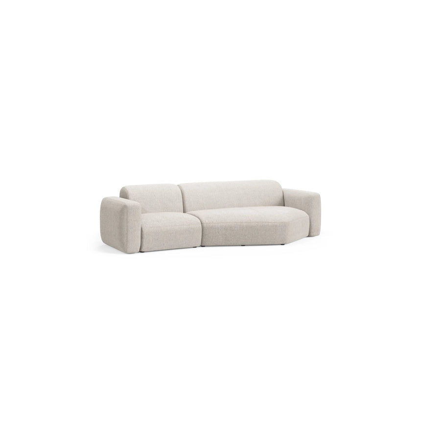 Strino 3-Sitzer Ecksofa, Rechte Seite, aus Samt oder Strukturstoff, 308x136x78 cm von Cosmopolitan Design – Bild 3