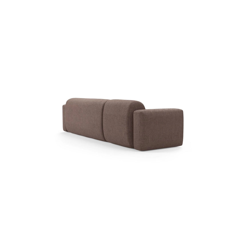 Strino 3-Sitzer Ecksofa, Rechte Seite, aus Strukturierter Stoff in Cappuccino (Sorella 21), 308x136x78 cm von Cosmopolitan Design – Bild 4