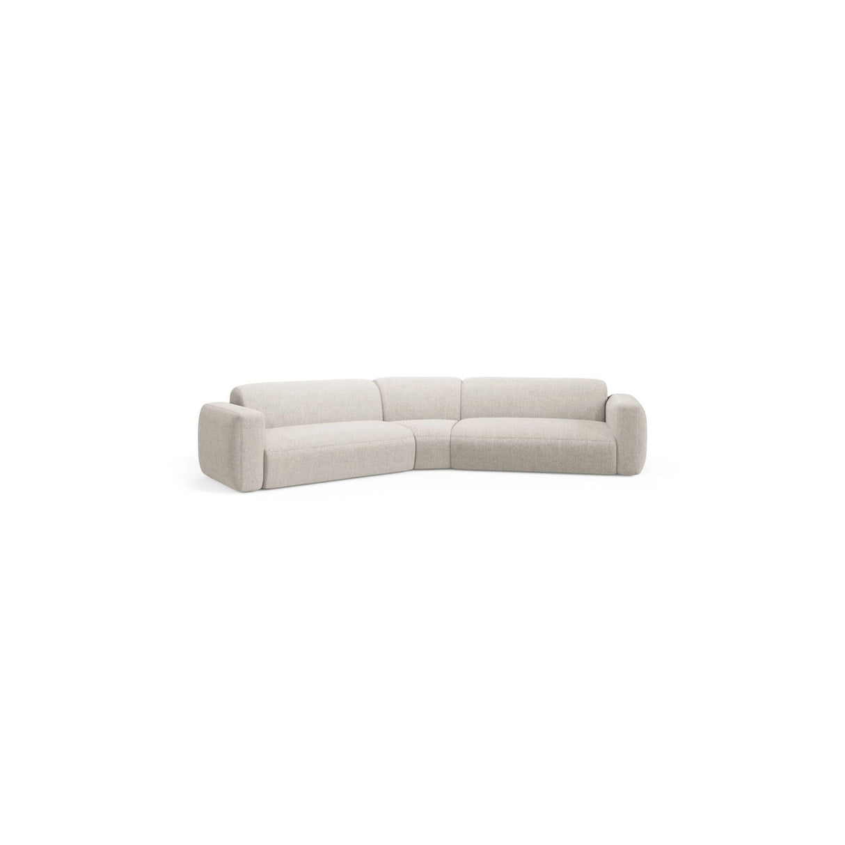 Strino 3-Sitzer Ecksofa, symmetrisch, aus Samt oder Strukturstoff, 344x210x78 cm von Cosmopolitan Design – Bild 2
