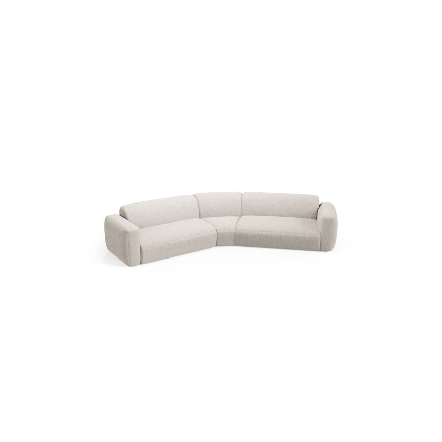 Strino 3-Sitzer Ecksofa, symmetrisch, aus Samt oder Strukturstoff, 344x210x78 cm von Cosmopolitan Design – Bild 3