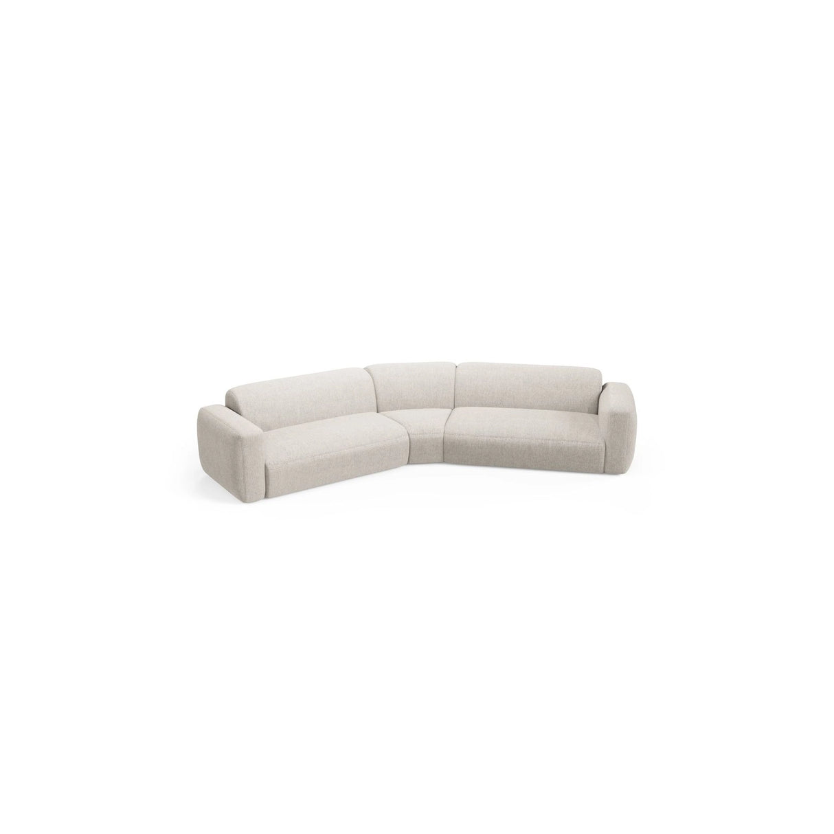 Strino 3-Sitzer Ecksofa, symmetrisch, aus Samt oder Strukturstoff, 344x210x78 cm von Cosmopolitan Design – Bild 3