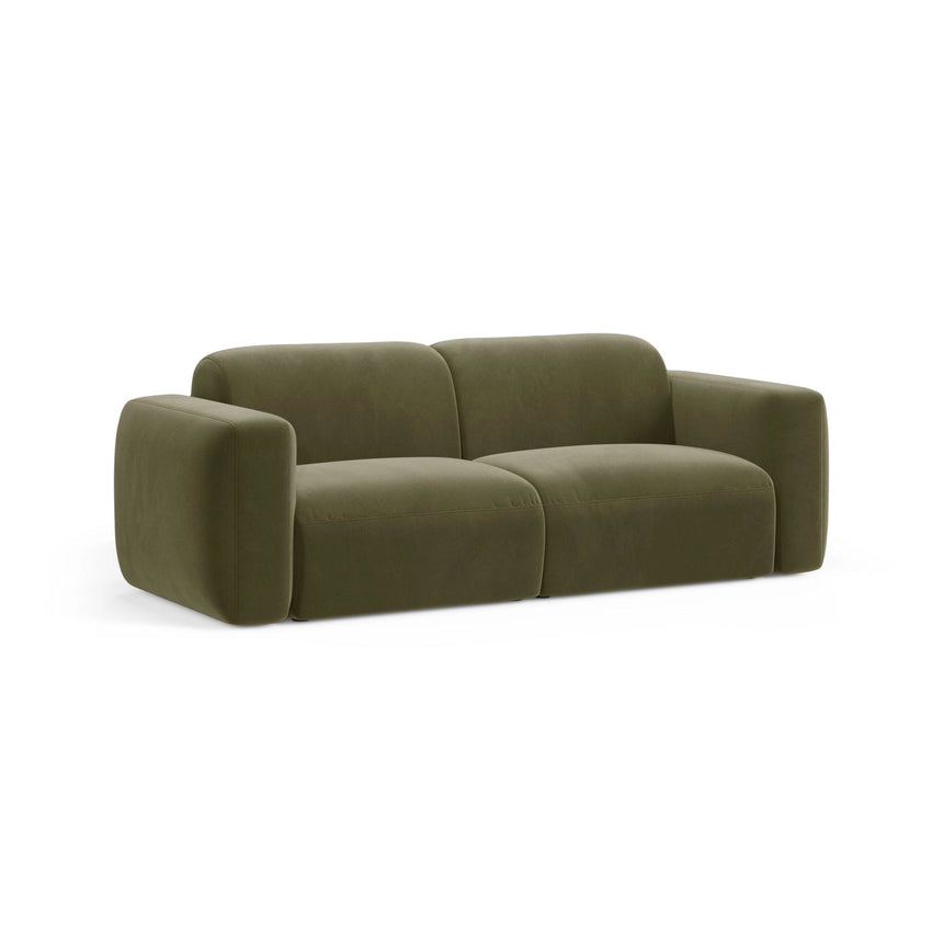 Strino 3-Sitzer Sofa aus Samt in Grün (Salvador 8), 220x98x78 cm von Cosmopolitan Design – Bild 3