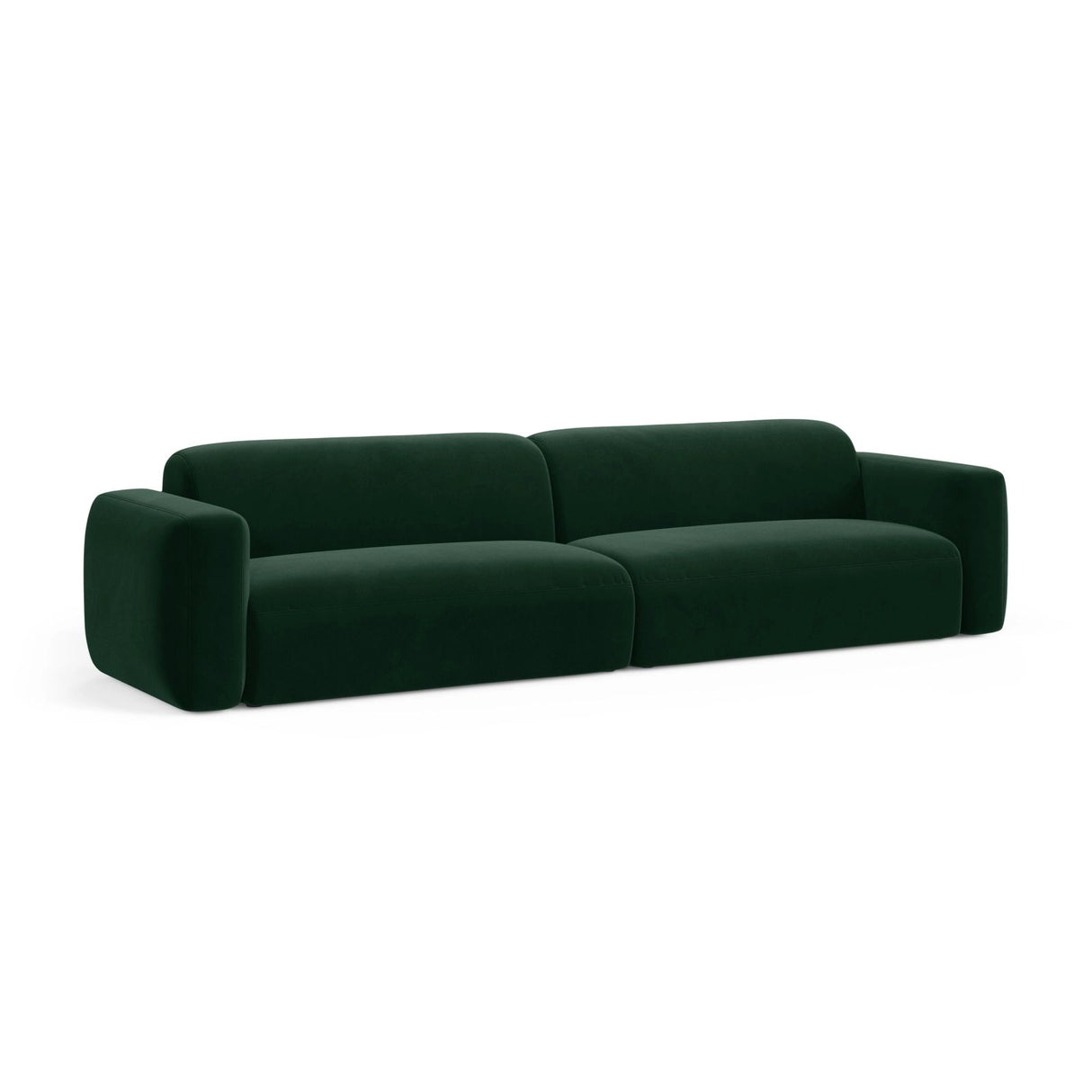 Strino 4-Sitzer Sofa aus Samt in Flaschengrün (Salvador 7), 240x98x78 cm von Cosmopolitan Design – Bild 3