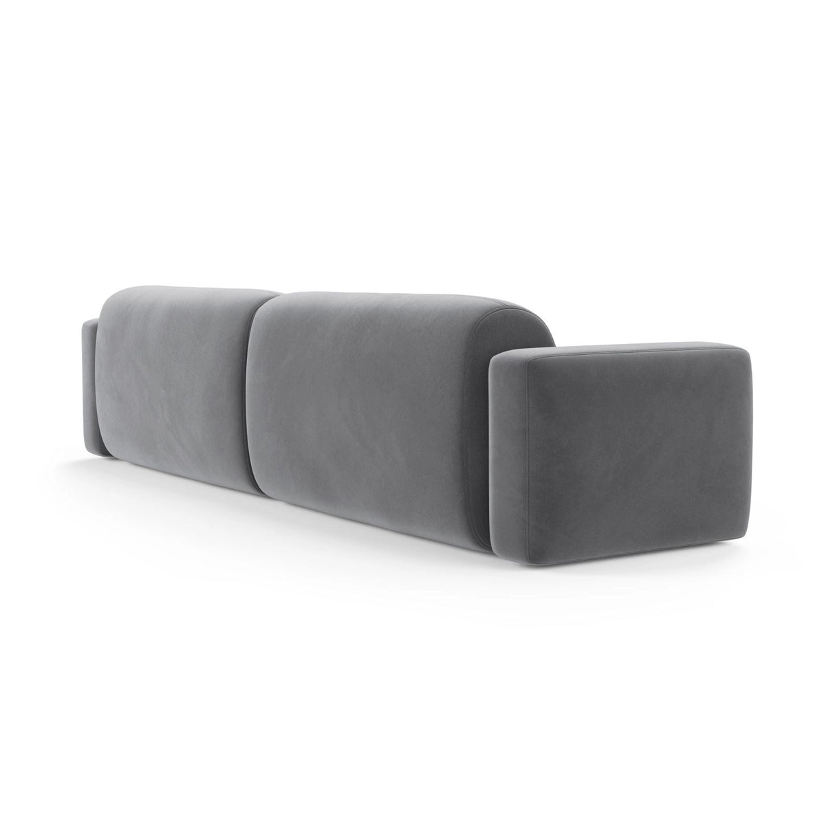 Strino 4-Sitzer Sofa aus Samt in Grau (Salvador 17), 240x98x78 cm von Cosmopolitan Design – Bild 4