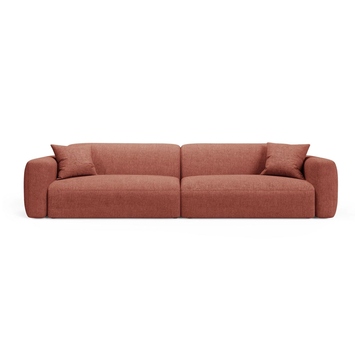 Strino 4-Sitzer Sofa aus Strukturierter Stoff in Koralle (Sorella 58), 240x98x78 cm von Cosmopolitan Design – Bild 1