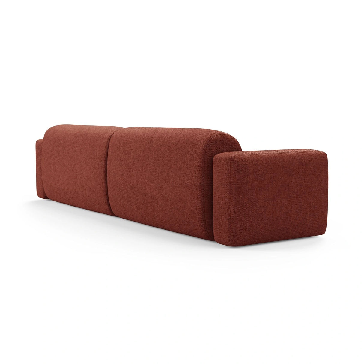 Strino 4-Sitzer Sofa aus Strukturierter Stoff in Koralle (Sorella 58), 240x98x78 cm von Cosmopolitan Design – Bild 4